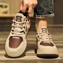 Men'S Lightweight Sneakers - Low-Top Lace-Up Sneakers in / Accent, Cushioned EVA Insole & Non-Slip Rubber Outsole for Gym, Office, Everyday - Minimalist Formal & Casual Shoes - Durable Synthetic Upper, Gym Footwear, Classic Style, Sleek Design