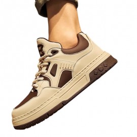 Men'S Lightweight Sneakers - Low-Top Lace-Up Sneakers in / Accent, Cushioned EVA Insole & Non-Slip Rubber Outsole for Gym, Office, Everyday - Minimalist Formal & Casual Shoes - Durable Synthetic Upper, Gym Footwear, Classic Style, Sleek Design