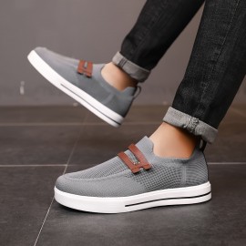 Men'S Breathable Low-Top Skate Sneakers - All-Season Comfort with EVA Cushioning Sole, Round Toe Design & Arch Support - Lightweight Streetwear Skate Shoes for Casual, New Balanced Women Skateboarding Shoes, Mens Shoes Sneaker, Men Sneaker, Men Shoe