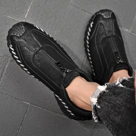 Autumn New Slip-On Casual Shoes for Men | Thick-Soled Loafers, Trendy, Upper, PVC Sole, Fabric Insole