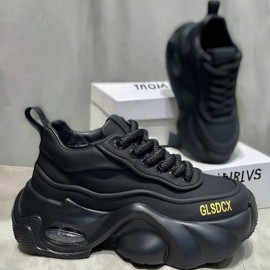 Men's Heavy-Sole Height Increase Sneakers - Upper & PVC Platform Sole, -Season Wearable Lift Shoes for Outdoor Sports, Casual Low-Top (-Season) - Instant Tall for Shorter Men