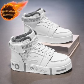 Men'S & High-Top Sneakers - Heavy-Duty Upper & PVC Sole | Lime Green/Black Rugged Outdoor Shoes with Plush Collar, Casual Athletic Boots, Family Matching, All-Season, Suitable for Running, Hiking & Daily Wear