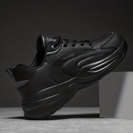 Men's All-Season Mid-Top Sneakers - Upper & Sole, Plaid Lace-Up Running Shoes, Round Toe Comfortable Athletic Footwear for Gym,, Casual Wear - All-Season Versatile (Suitable for)