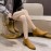 Retro Korean-style Niche Design Pointed-Toe -Lined Chunky Heel Versatile Fashion Short Boots | High Top, Fabric Upper and Insole, PVC Sole, Slip-On Closure, Solid Color, Casual Style for Fall/Winter