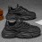 Men's & Unisex Thick-Soled Sneakers - Breathable  Upper & PVC Sole, Low-Top Lace-Up Casual Running Shoes Suitable for Gym,, Casual Attire - Heavy Tread Dad Sneakers