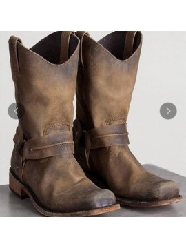 Handcrafted Distressed Western Boots | Casual Ankle Boots for Rodeo, Music Festivals, and Daily Wear, Comfortable Non-Slip Sole, American Cowgirl Style Women'S Fashion Boots, Women Shoes