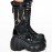 Women's Chunky Platform Combat Boots with Studded & Chain Details - Lace-Up & Zipper Round-Toe Ankle Booties, Thick Heel Motorcycle Boots Suitable for Riding, Casual & Edgy Outfits, Women Shoes
