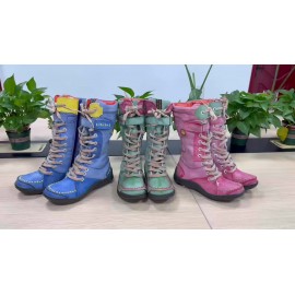 TMA EYES Women'S Winter Boots - European & American Style Full-Grain Leather Upper, Zipper Closure, Cushioned TPR Sole, Round Toe Mid-Calf Boots with Plush Lining - Casual to Semi-Formal Shoes for Everyday & Special Occasions (Pink, Brown, Green