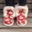 Women's Winter Warm Slippers with Santa Print - Cozy Fluffy Shoe Suitable for Plus Size, Soft Round-Toe Casual Christmas & Weather Footwear, Hand/Dry Cleanable Fabric Upper & TPR Sole (Ideal Gift), Women Shoes