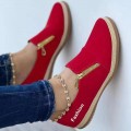 New Zipper Casual Women's Shoes, Solid Color Platform Espadrille Sneakers