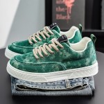 Men's Vintage Sneakers Low-Top Canvas Shoes - Classic American Retro Plaid & Round Toe Lace-Up, Breathable Sole Skate Shoes Suitable for Casual,, Gym, Casual Attire - Comfortable Streetwear Kicks