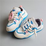 Ready-to-Wear Trend! Large Letter Decorative Knot Shoelaces Street Style Boys' Thick-Soled Height-Increasing Sneakers