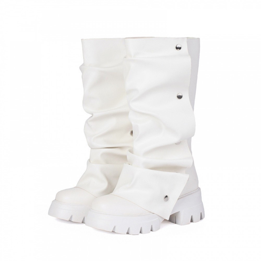 Combat Boots Ankle Booties Sole Boots | Microfiber, Round Toe, Block Heel, European/American Style, Rubber Sole