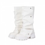 Combat Boots Ankle Booties Sole Boots | Microfiber, Round Toe, Block Heel, European/American Style, Rubber Sole