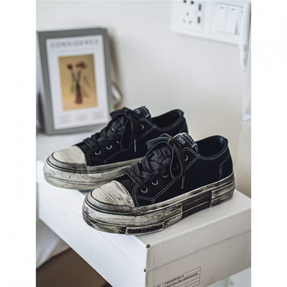 New Women'S Casual Sneakers - Round Toe Lace-Up Design, Durable Fabric Upper & Rubber Sole, All-Season Comfort for Gym, Walking, Errands & Casual Attire - Versatile All-White & Dark Green Colorway - Ideal Gift for Christmas, Birthdays